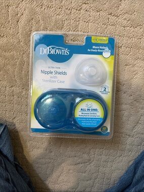 Dr. Brown's Blue Nipple Shields with Sterilizer Case
